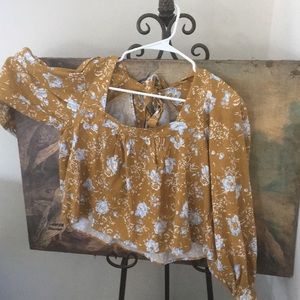 Free People square neck blouse